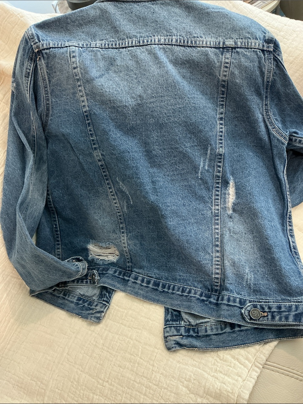 Bebe Appliqué Denim Jacket - Picture 3 of 3